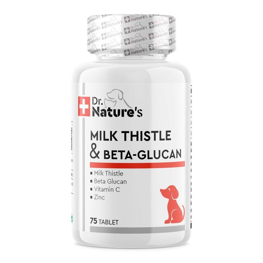 Drnatures DOG MILK THISTLE & BETA GLUCAN Karaciğer Destekleyici besin takviyesi (75Tablet)