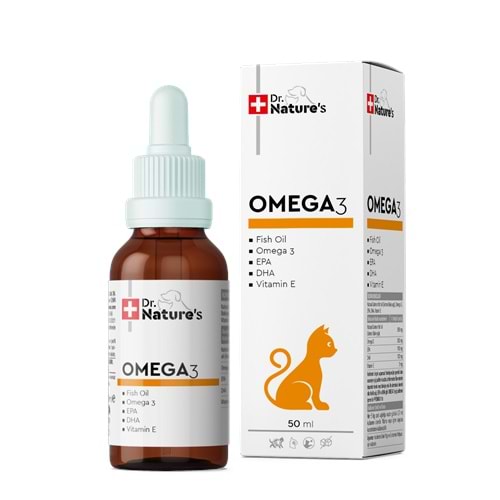 DRNATURES CAT OMEGA 3 PLUS 50 ml ( Kediler için Tüy sağlığı)